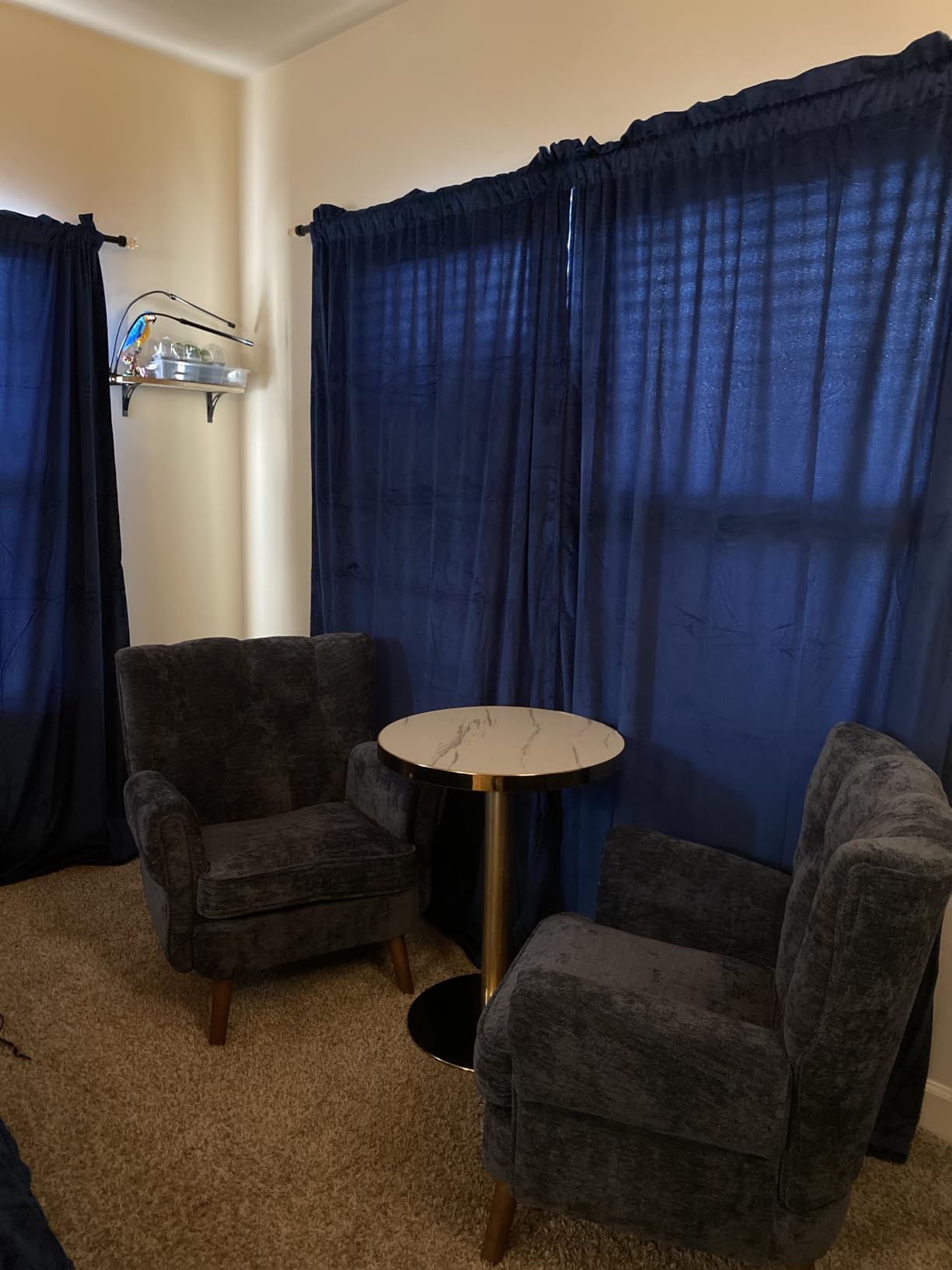 Lazzzy Blackout Golden Brown Velvet Curtains Rod Pocket 52x84 Inch 2 Panels customer photo 1