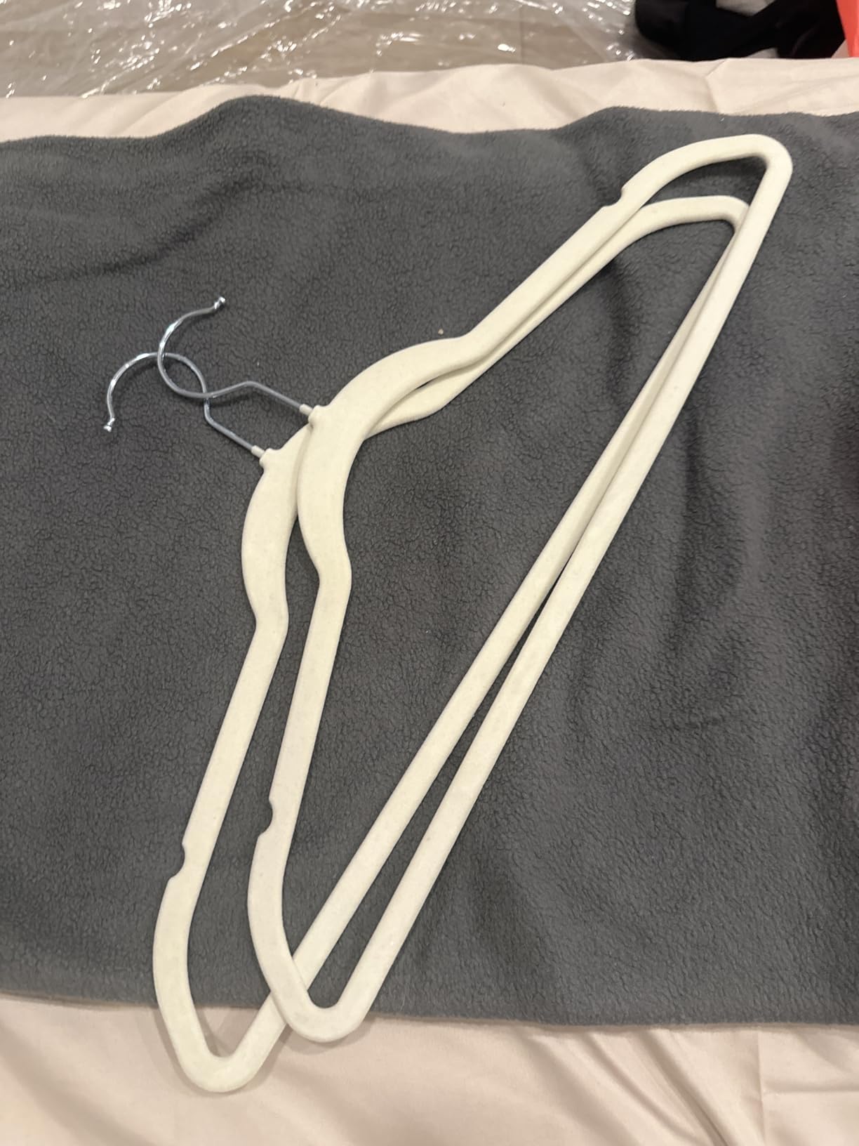 HOUSE DAY Black Velvet Hangers 60 Pack, Premium Non Slip Clothes Hanger customer photo 2