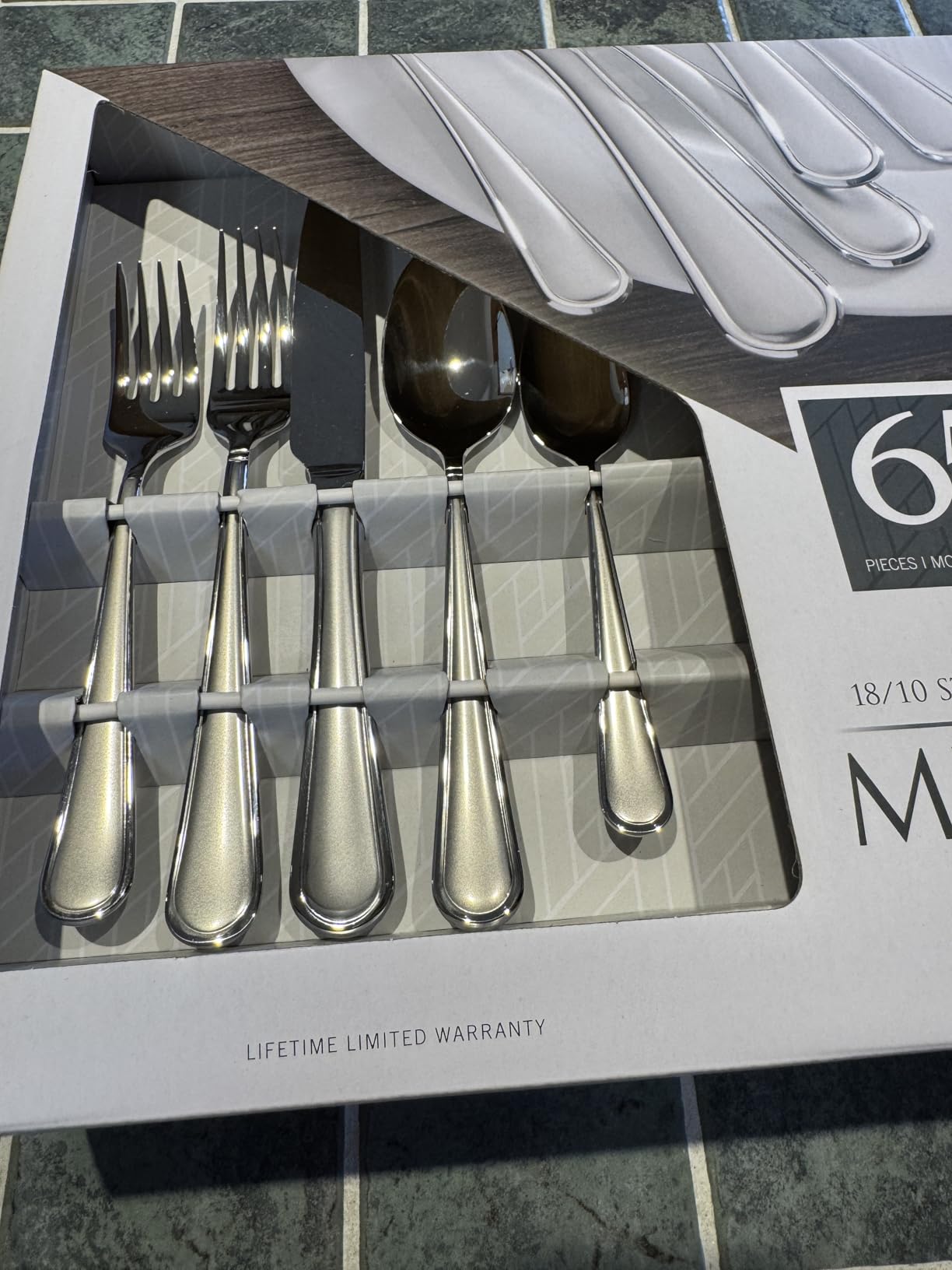 Mikasa Oliver Mirror 18/10 Stainless Steel Flatware Set for 12, 65-Piece Silverware Set with Serving Utensils, Dishwasher Safe Cutlery Set customer photo 2