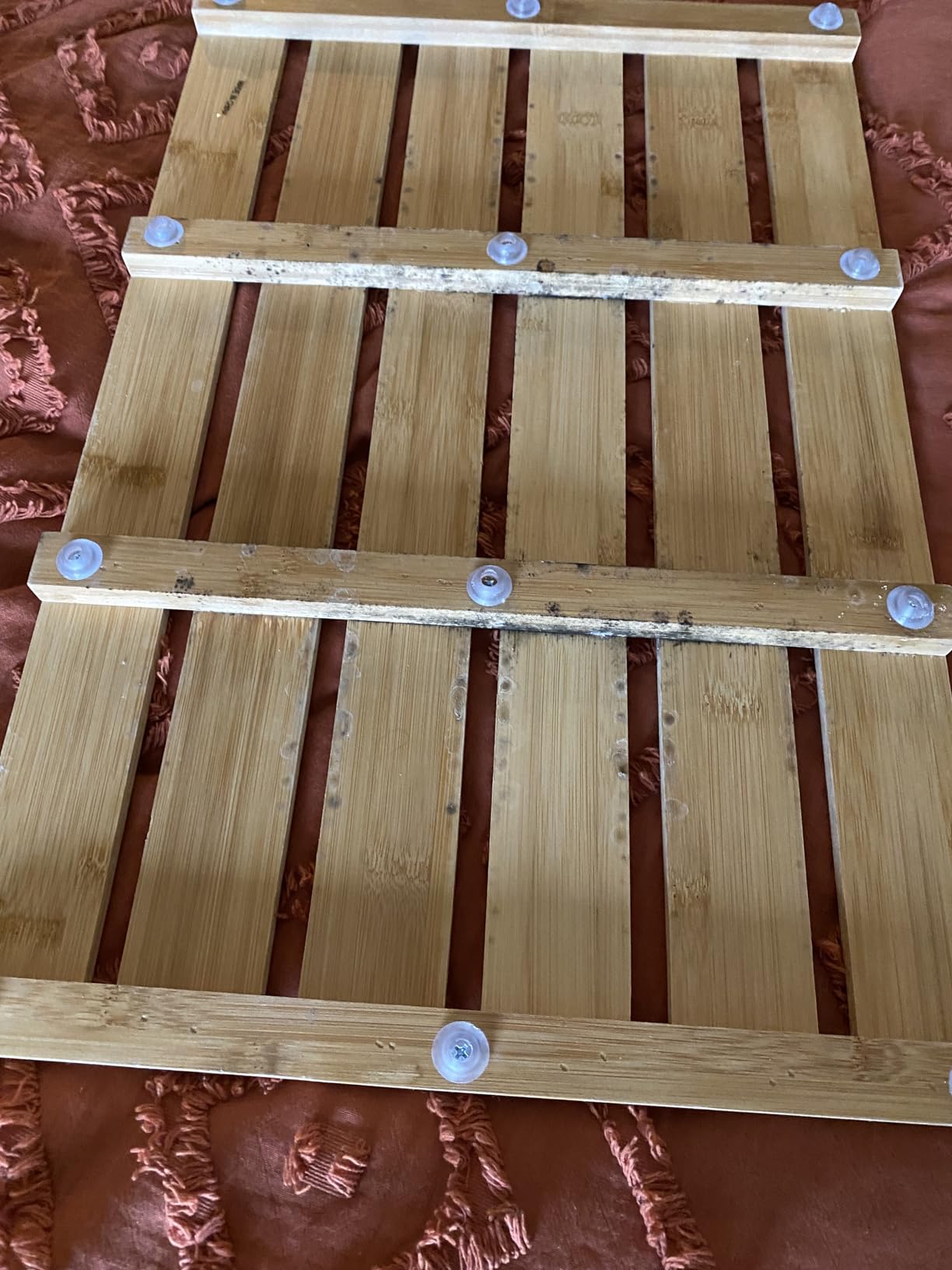 Bath Mat for Luxury Shower - Non-Slip Bamboo Sturdy Water Proof Bathroom Carpet for Indoor or Outdoor Use customer photo 1