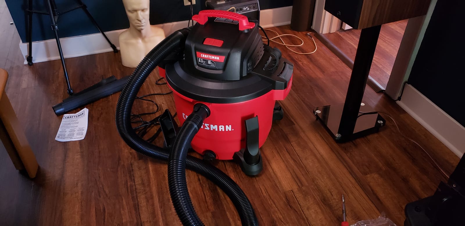 CRAFTSMAN CMXEVBE17595 16 Gallon 6.5 Peak HP Wet Dry Shop Vacuum | Heavy-Duty Wet and Dry Vac with Filter, Dust Bag, Hose and Attachments for Home Projects & Renovations customer photo 1