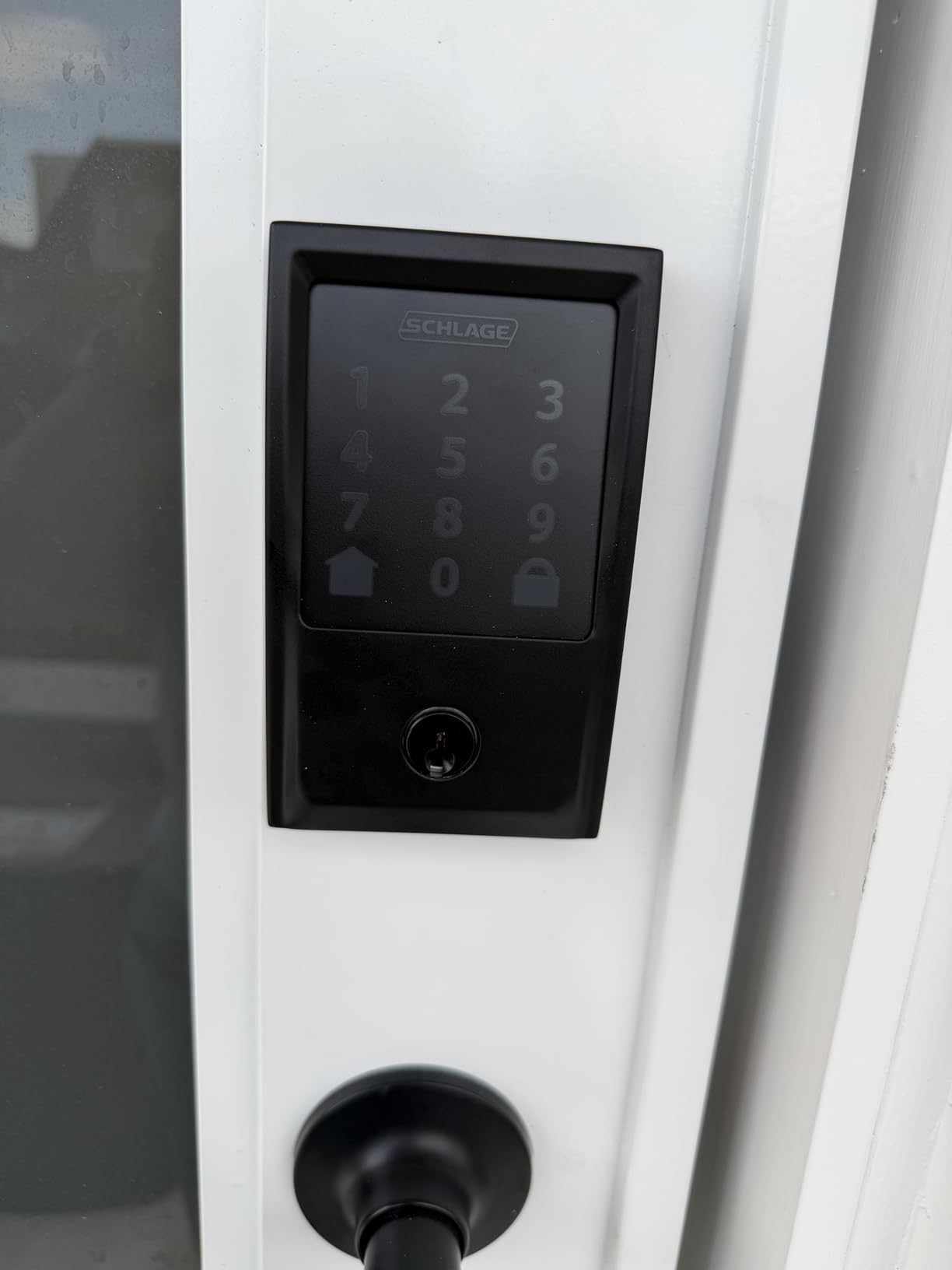 Schlage Encode Smart WiFi Deadbolt Lock with Greenwich Trim, Matte Black | Keyless entry door lock, Touchscreen keypad, App control, Alexa, Google Home, Ring & Airbnb compatible, Certified security customer photo 2
