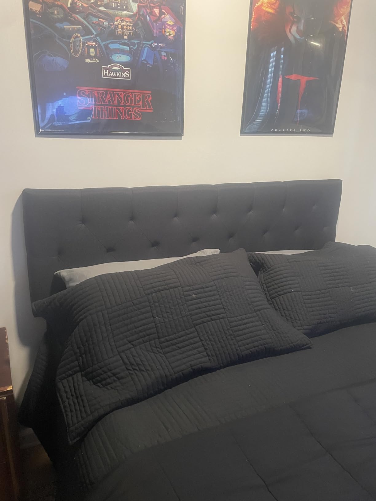 Lucid Mid-Rise Upholstered Headboard - Diamond Tufted - Padded Polyester - Adjustable Height from 34