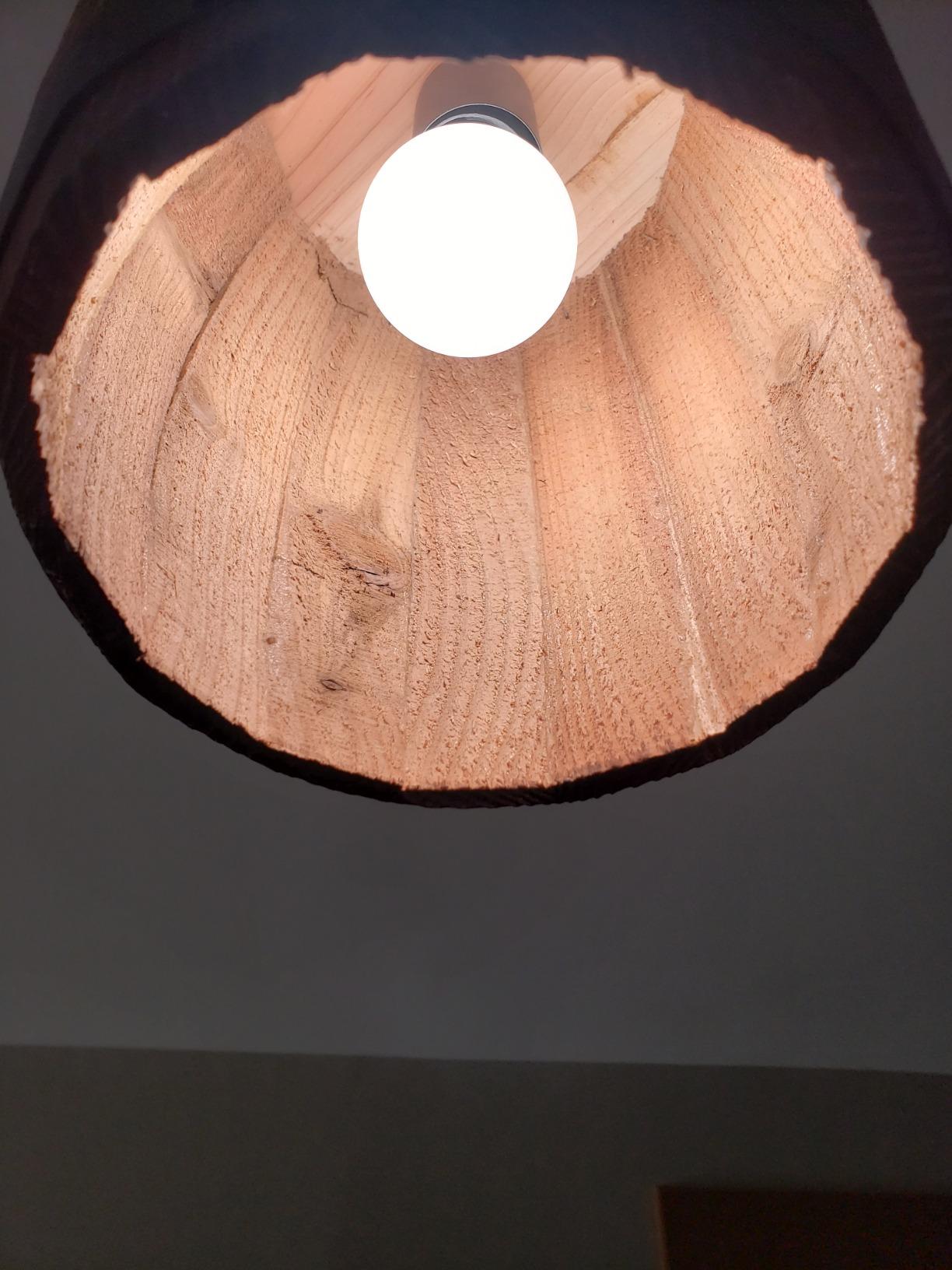 Antique Wood Wine Barrel Pendant Light | Hanging Ceiling Lamp Fixtures Rustic Kitchen Bar (XS) customer photo 1