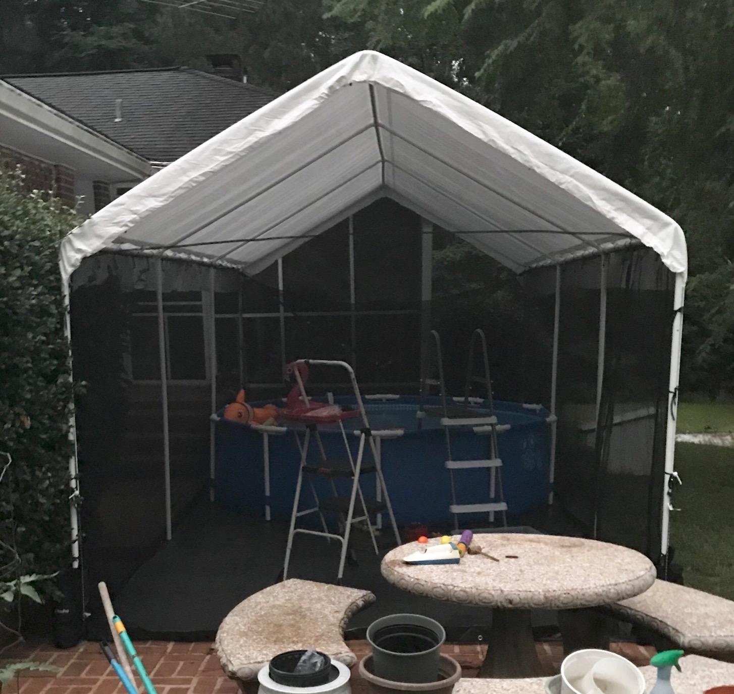 Intex 28200EH 10 Foot x 30 Inch 4 Person Outdoor Metal Frame Above Ground Round Swimming Pool with Easy Set-Up (Pump Not Included) customer photo 2