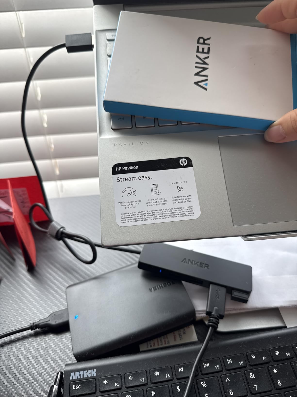 Anker USB Hub, 4-in-1 USB 3.0 Splitter with 5Gbps Data Transfer (2ft USB-A Connector) customer photo 1