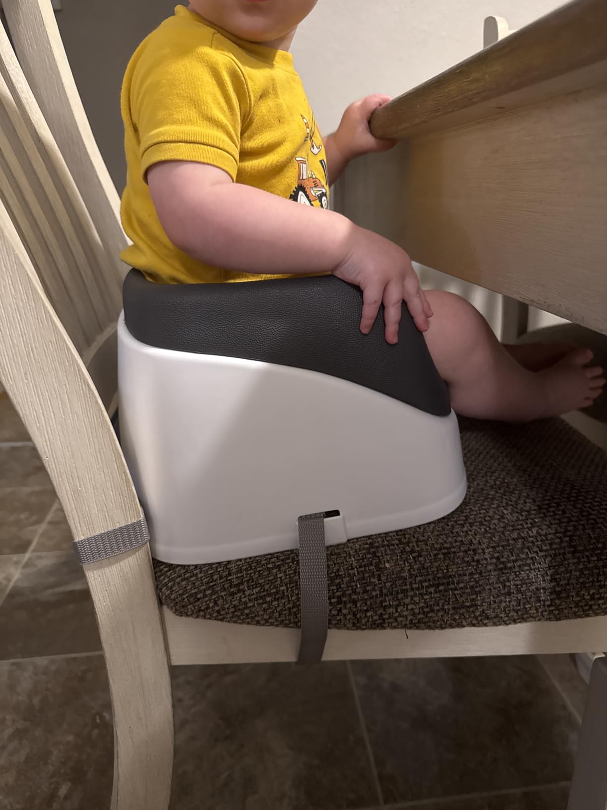 Ingenuity SmartClean Toddler Booster Seat for Kitchen Chair - Lightweight for on-the-go, Easy-Clean, 3-Point Harness Strap customer photo 1