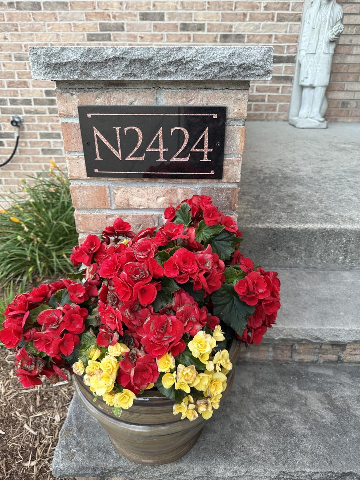 Stone Address Plaque With Engraved Numbers. Address Sign Made from solid, real stone. Four Sizes customer photo 1