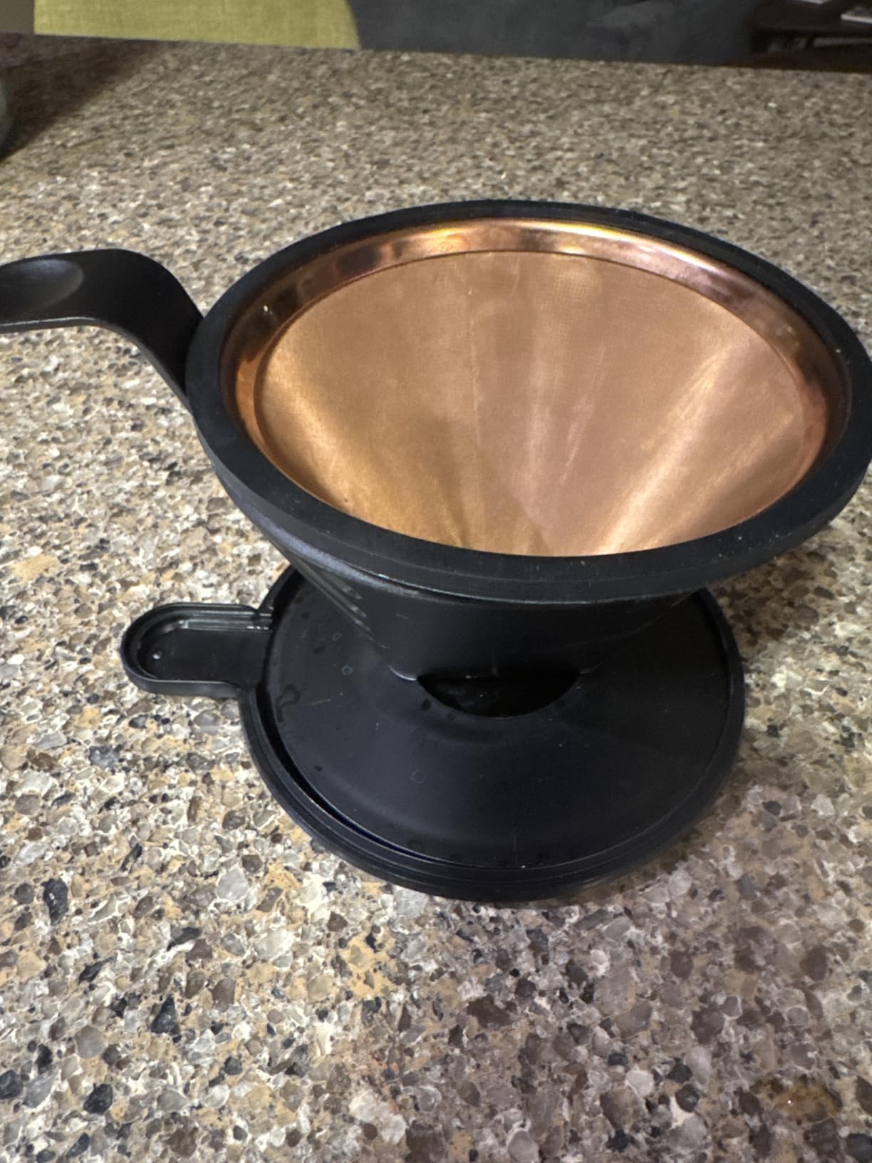 Barista Warrior Reusable Coffee Filter - Stainless Steel Pour Over Dripper, Compatible for Chemex, Hario V60 & Drippers, Easy to Clean Flavorful Brew Fine Mesh Coffee Filter - Copper customer photo 2