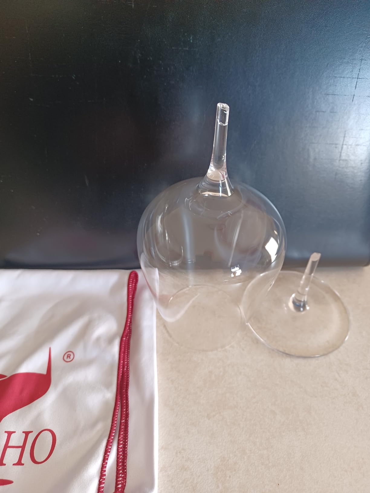 JBHO Hand Blown Italian Style Crystal Bordeaux Wine Glasses - Great Gift Packaging - Red Wine Glasses Lead-Free Premium Crystal Clear Glass - Set of 4-18 Ounce customer photo 2