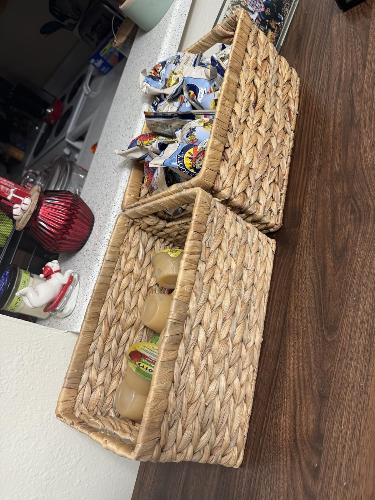 StorageWorks Wicker Baskets, Wicker Storage Baskets for Shelves, 2-Pack | Hyacinth Wicker Baskets for Storage, Woven Baskets for Organizing, Woven Baskets for Storage, Pantry Organizers and Storage customer photo 2