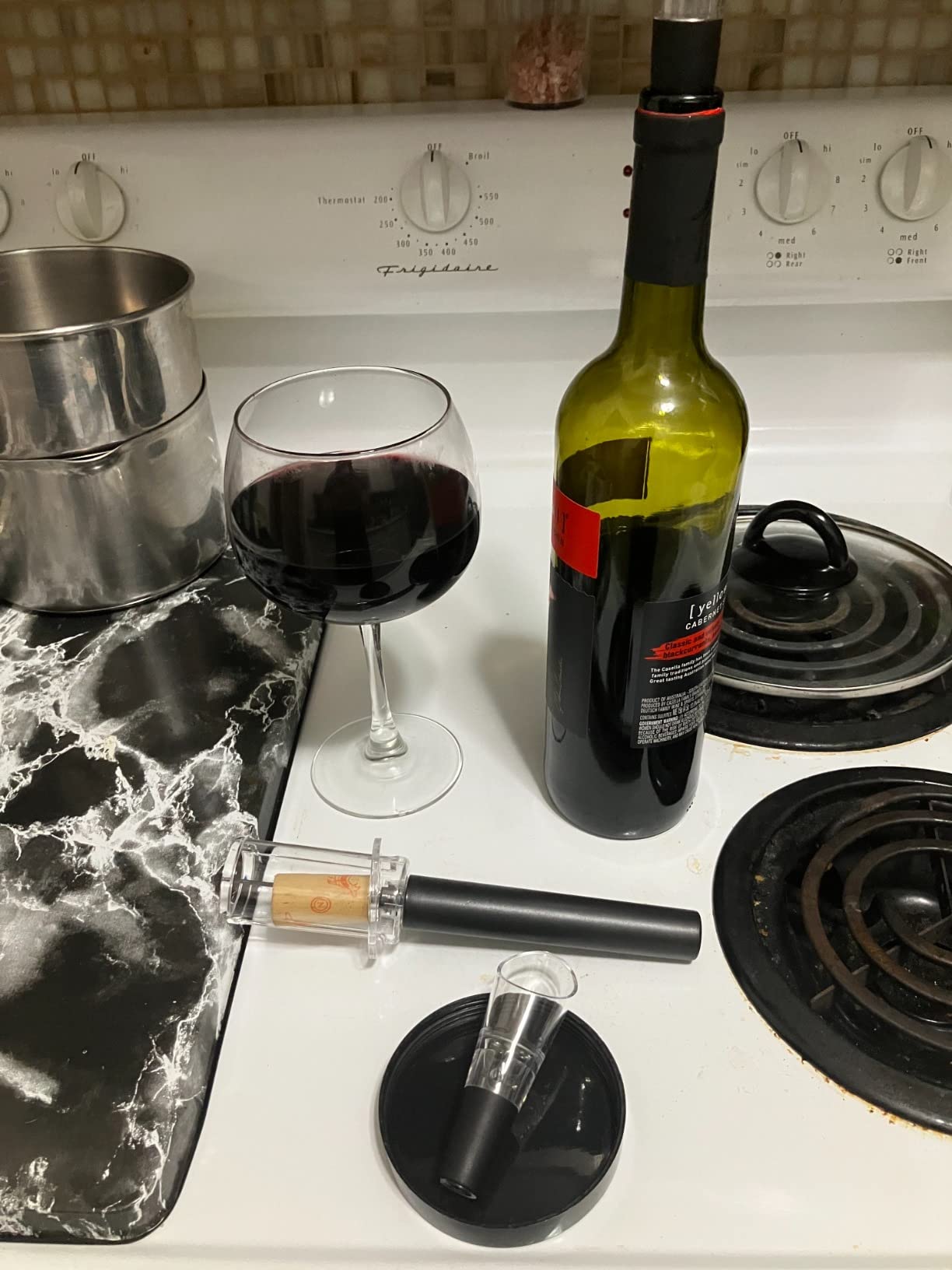 Air Pressure Pump Bottle Opener With Foil Cutter,Aerator Pourer,Vacuum Stopper(4PCS),Simple Cork Remover,Efficient Corkscrew Bottle Opener,Great For Wine Lovers,Perfect Wine Gift. customer photo 1