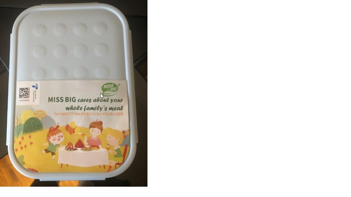 MISS BIG Bento Lunch Box for Kids, 1150ml, 3 Compartments, Purple customer photo 2