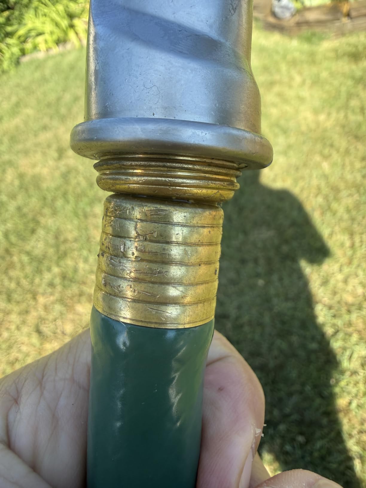 FANHAO Upgraded 100% Metal Garden Hose Nozzle Heavy Duty, High Pressure | Rustproof Water Nozzle Leak Proof, Hands-Free Lock, 4 Adjustable Patterns Sprayer for Watering Plant, Washing Car, Patio, Pet customer photo 1