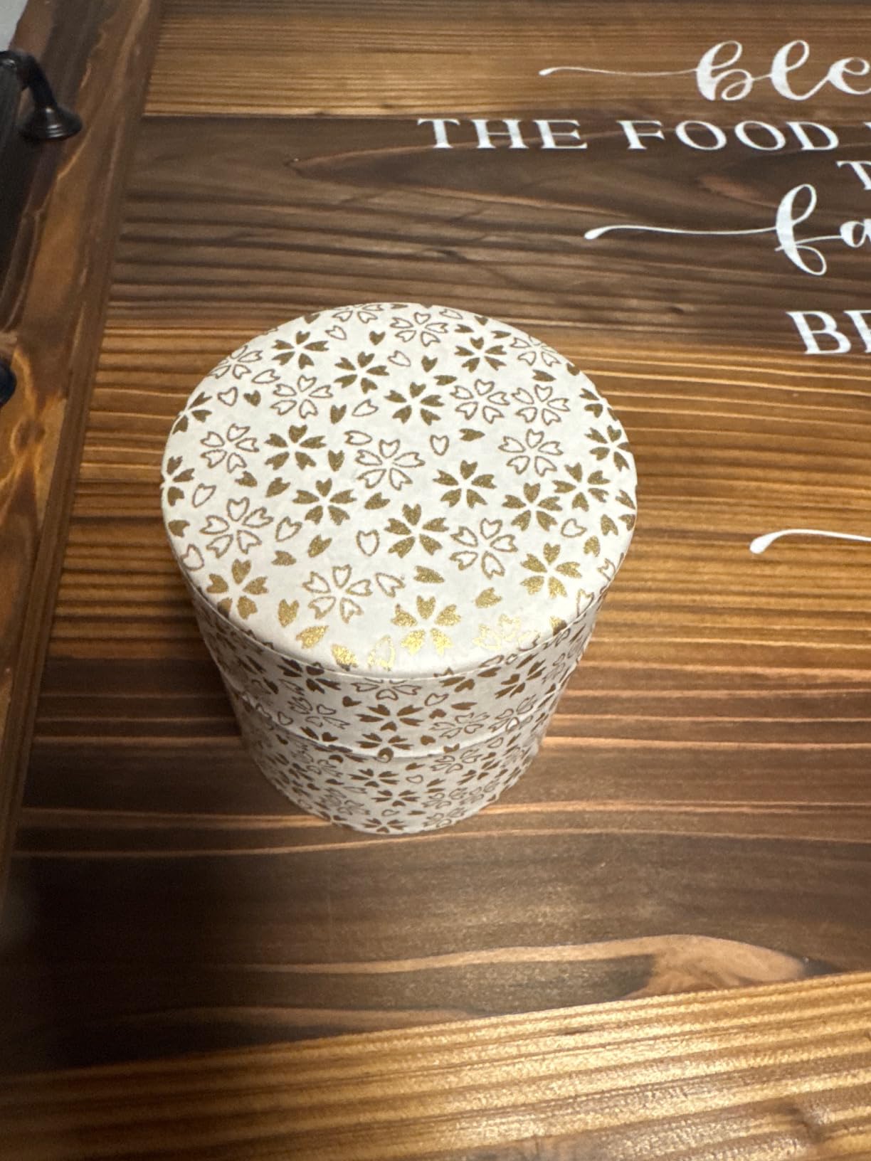 Yamako Pokkan a Japanese Tea Tin Canister, Air Tight, Double Lid, 200g Tea Capacity (Wave - Japanese Traditional Wave Pattern, L - 200g) customer photo 2