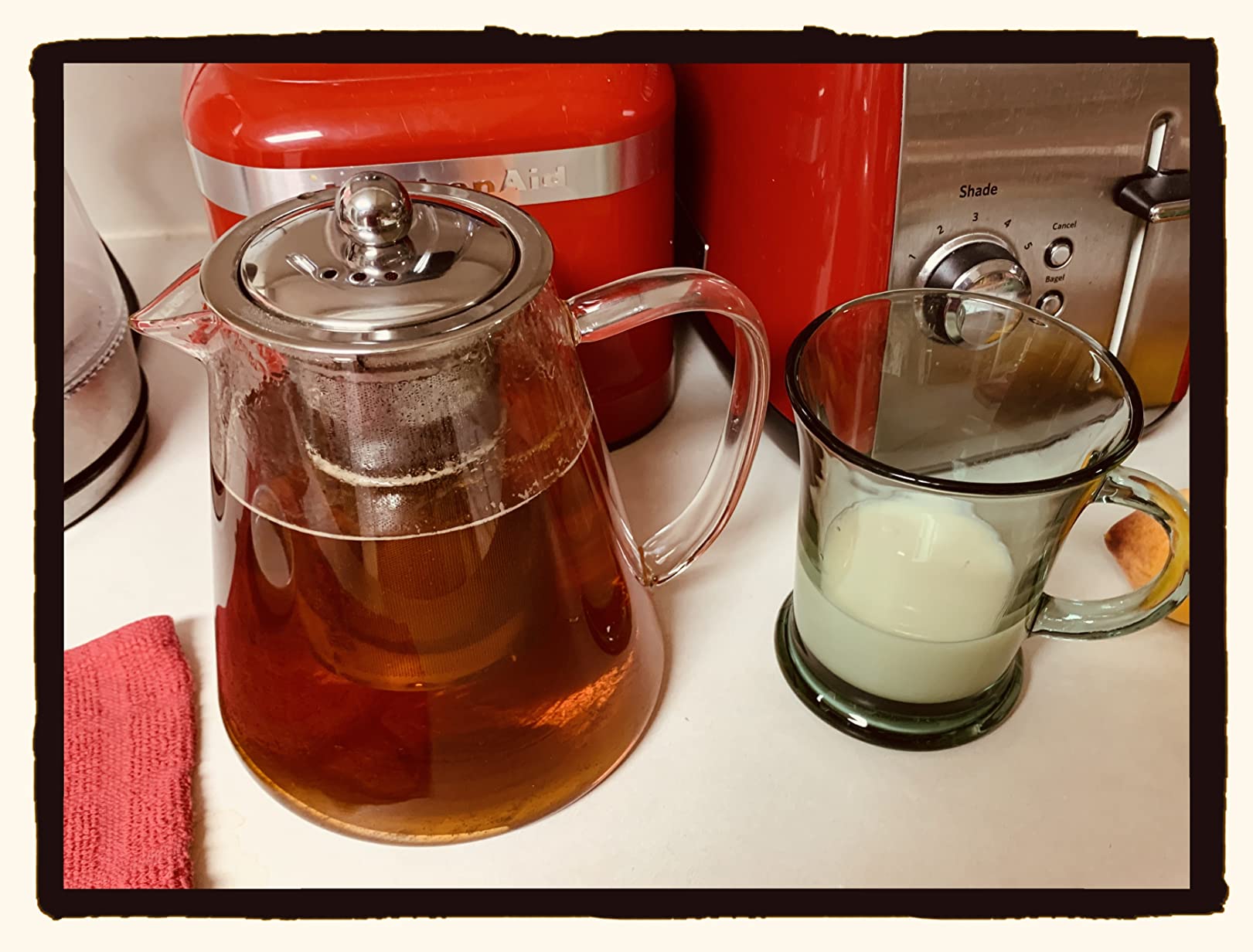 TMOST Glass Teapot with Infuser Tea Pot 950ml/32oz Tea Kettle Stovetop Safe Blooming and Loose Leaf Tea Maker Set (32oz/ 950ml) customer photo 2