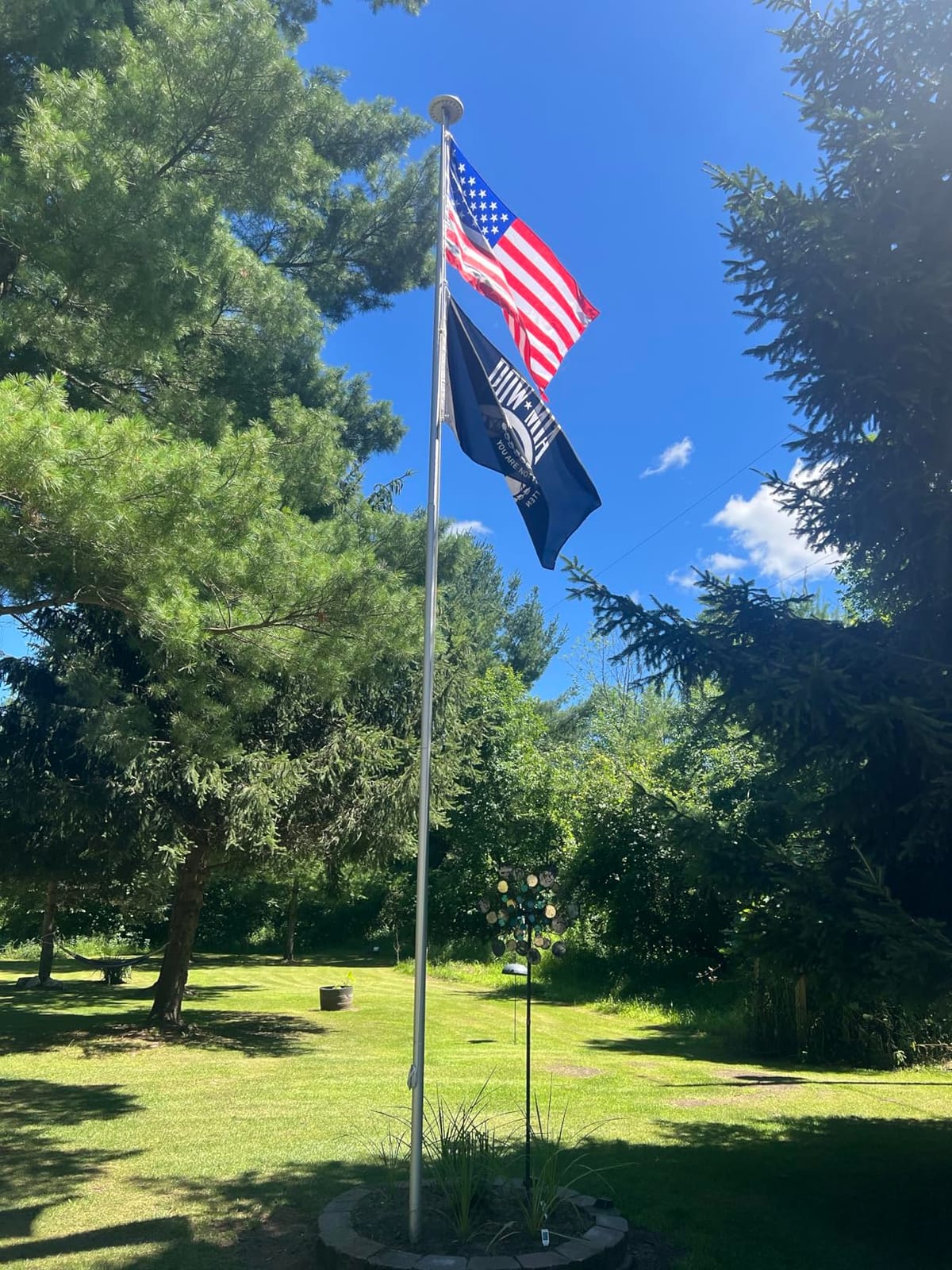 20FT Sectional Flag Pole Kit, 14 Gauge Extra Thick Heavy Duty Aluminum Outdoor In ground Flagpole for Residential or Commercial, Silver customer photo 1