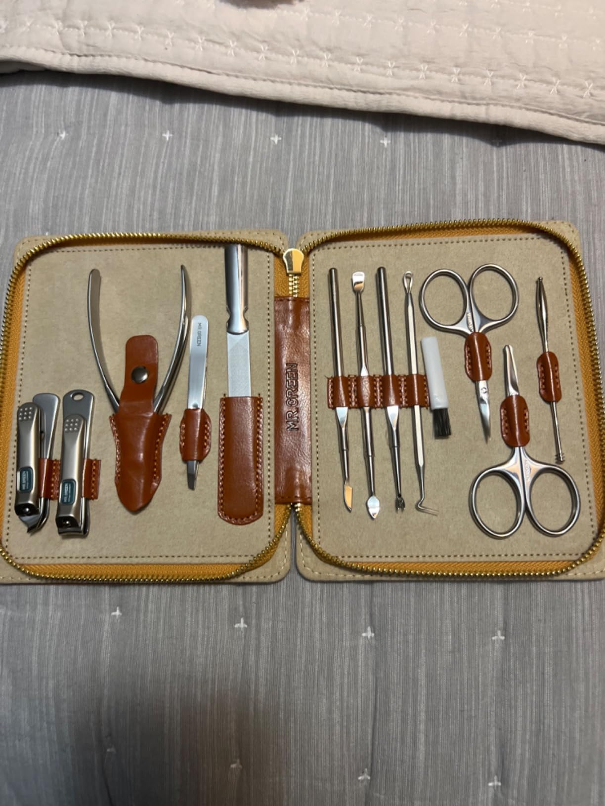 Manicure Set, Pedicure Sets, Nail Clipper Sets, Stainless Steel Professional Nail Cutter Kits with Travel Case (12 Count) customer photo 1