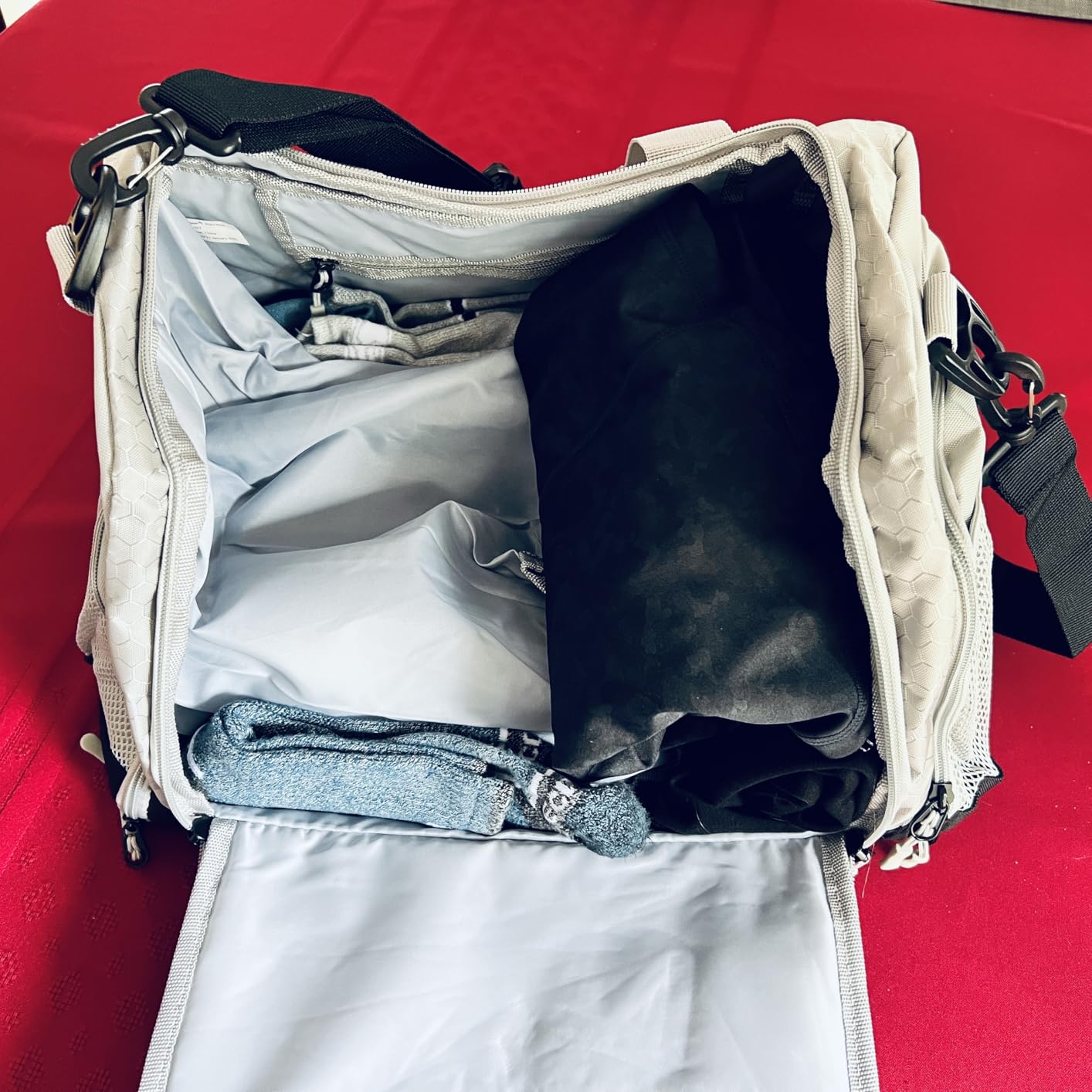 Ultimate Gym Bag 2.0: The Durable Crowdsource Designed Duffel Bag with 10 Optimal Compartments Including Water Resistant Pouch customer photo 1