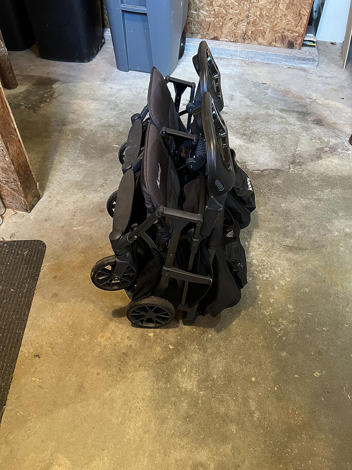 Joovy Kooper X2 Side-by-Side Double Stroller Featuring Dual Snack Trays, One-Handed Fold, Multi-Position Reclining Seats, Adjustable Leg Rests, and 2 Zippered Pockets for Storage, Forged Iron customer photo 1