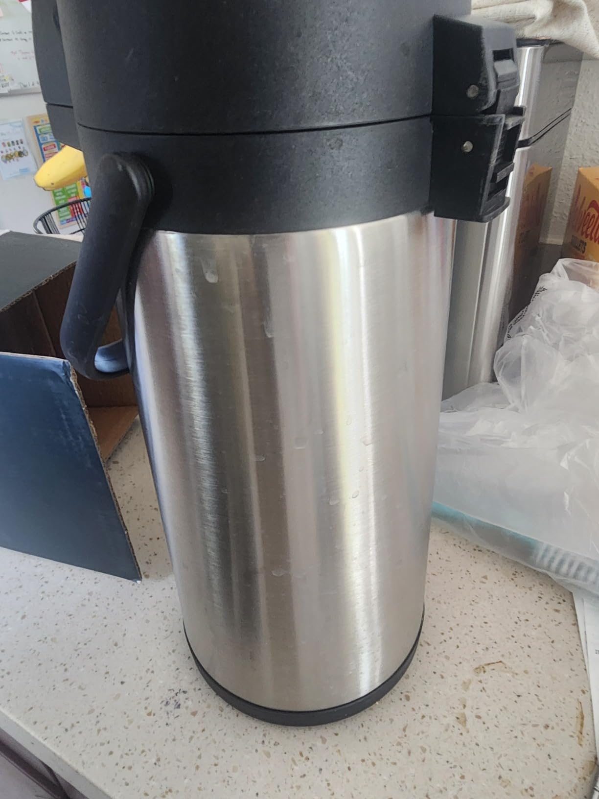 TOMAKEIT Airpot Coffee Dispenser Thermal with Pump,3L/102 Oz Insulated Stainless Steel Large Airpot Coffee Carafe Lever Action for Hot/Cold Water,Thermal Carafe for Hot Cocoa for Parties customer photo 1