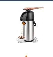 TOMAKEIT Airpot Coffee Dispenser Thermal with Pump,3L/102 Oz Insulated Stainless Steel Large Airpot Coffee Carafe Lever Action for Hot/Cold Water,Thermal Carafe for Hot Cocoa for Parties customer photo 2