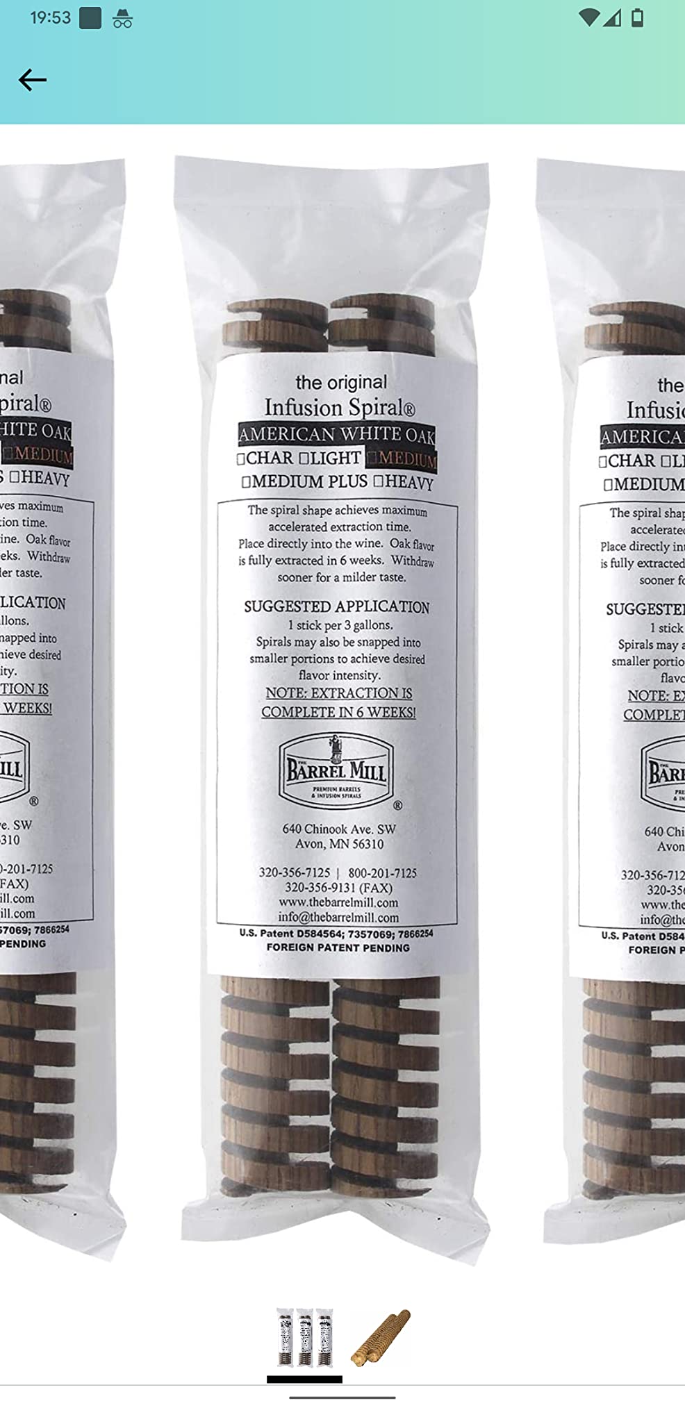 American Oak Infusion Spiral for Aging Whiskey, Wine & Beer (Pack of 6) | 8