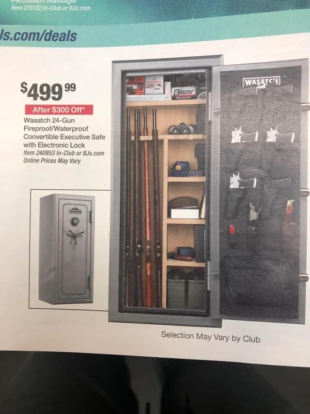 Wasatch 24-Gun Fireproof and Waterproof Safe with Electronic Lock, Gray (24EGW) customer photo 2