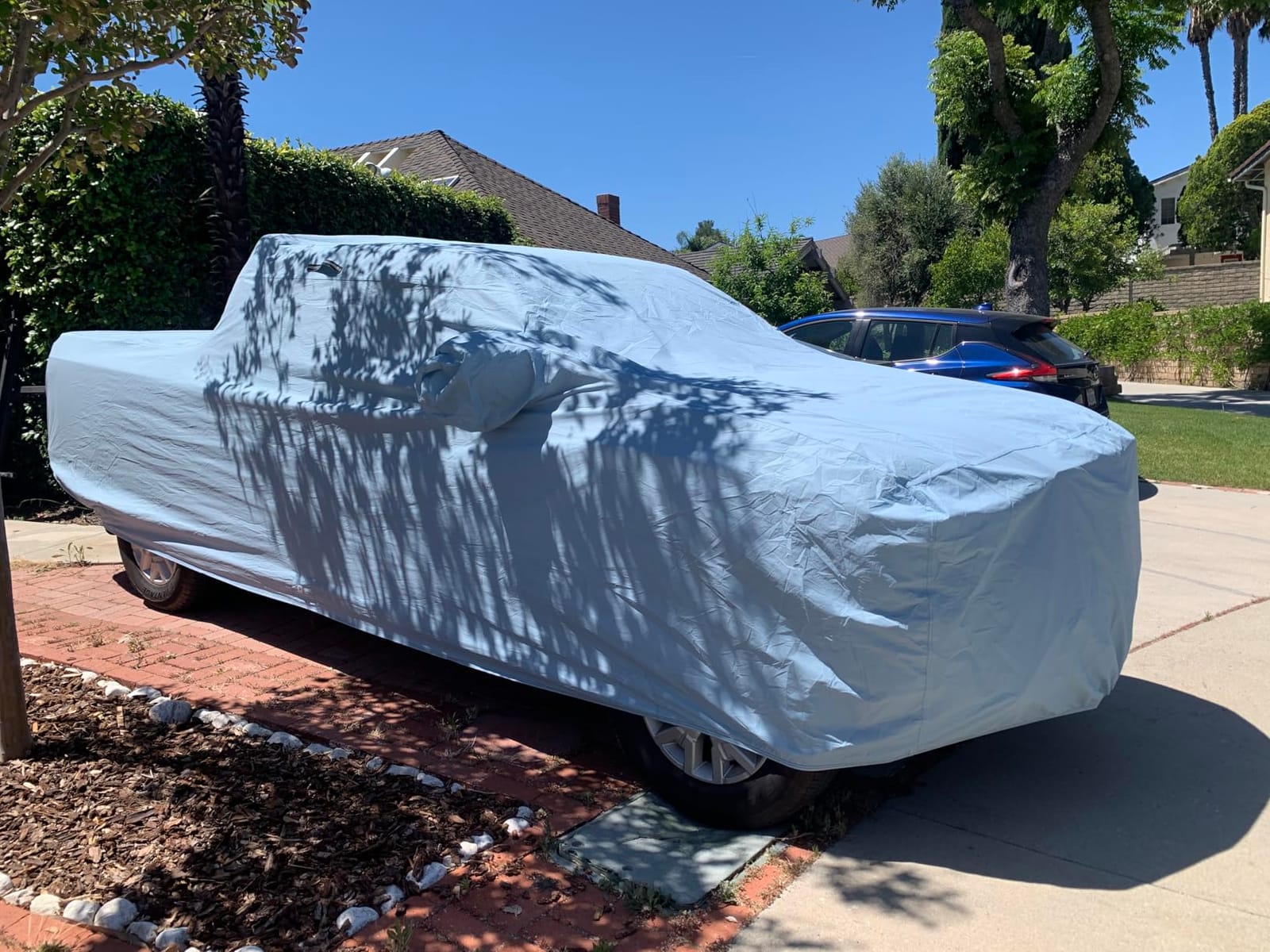 iCarCover 15-Layer Premium Quality All Weather Waterproof Car Cover | 100% Rain Snow UV Protection Mustang, Camaro, BMW 4-Series, E-Class, Lexu s IS [Size C10 -See Size Chart] Sky Gray customer photo 1