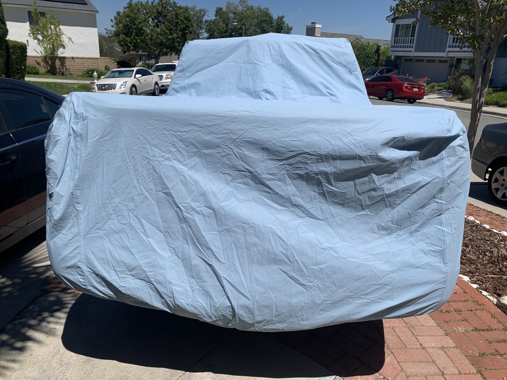 iCarCover 15-Layer Premium Quality All Weather Waterproof Car Cover | 100% Rain Snow UV Protection Mustang, Camaro, BMW 4-Series, E-Class, Lexu s IS [Size C10 -See Size Chart] Sky Gray customer photo 2