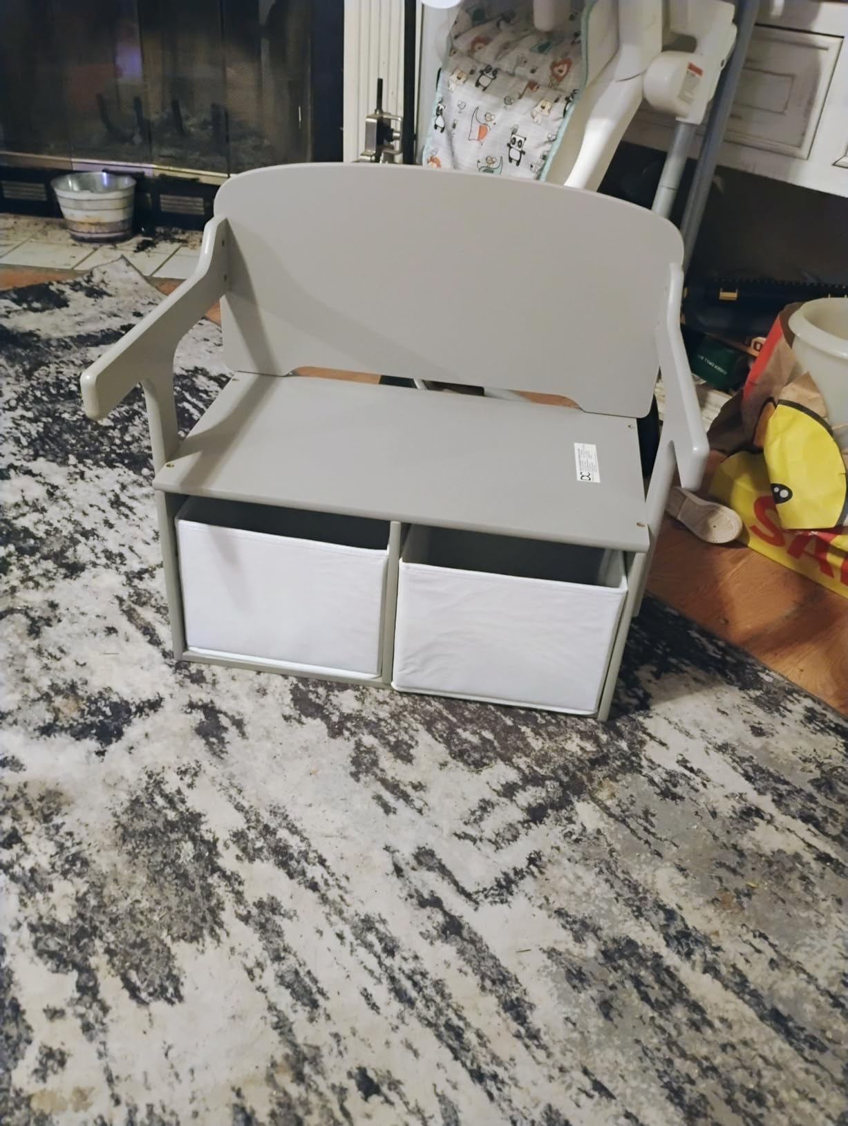 Delta Children MySize Kids Convertible Activity Bench - Greenguard Gold Certified, Bianca White customer photo 1