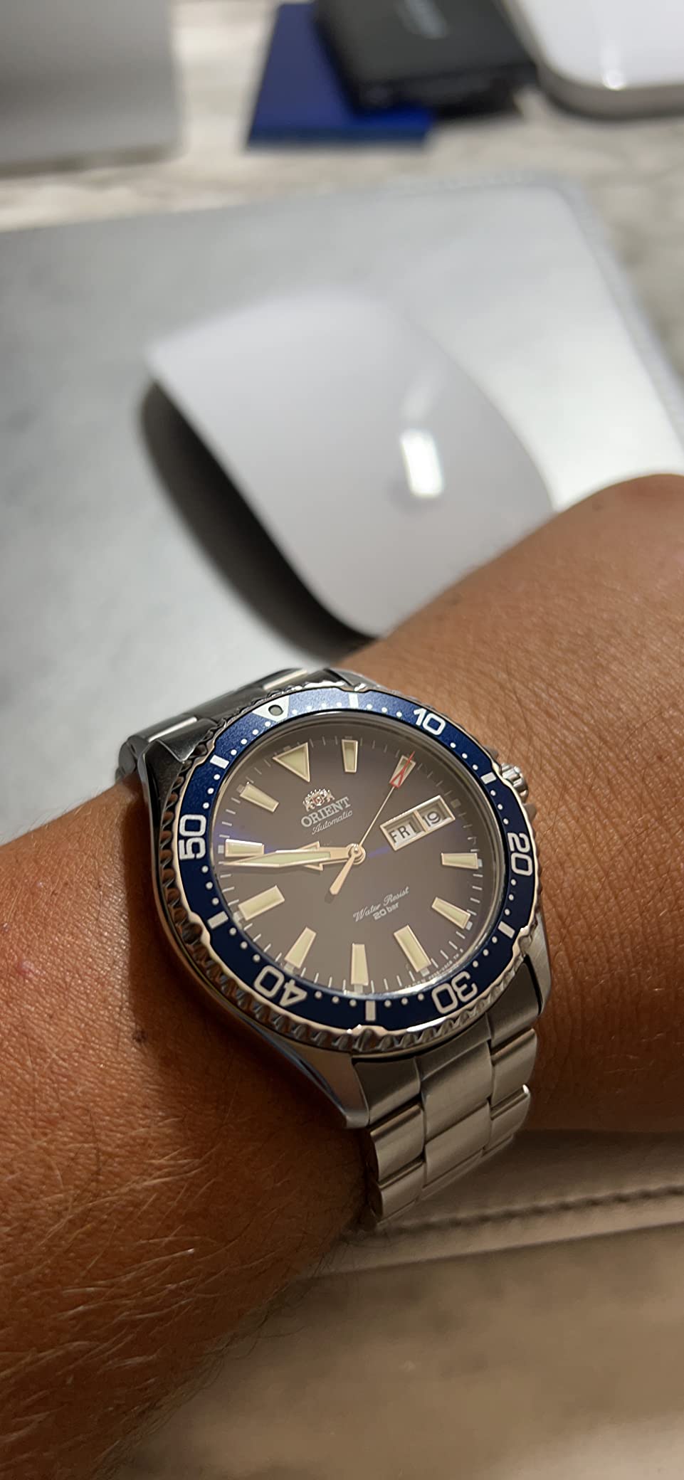 Orient Men's Kamasu Stainless Steel Automatic Diving Watch with Sapphire Crystal customer photo 2