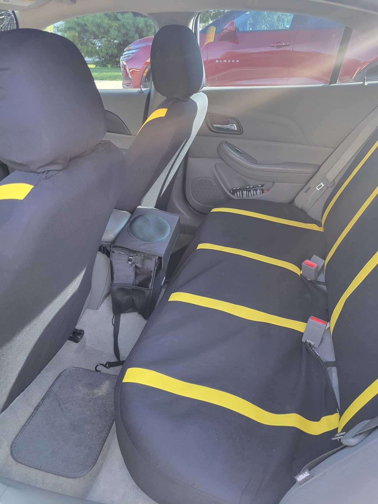 Ryhpez Car Trash Can with Lid, Hanging Trash Bin Car Garbage Can, Leakproof customer photo 1
