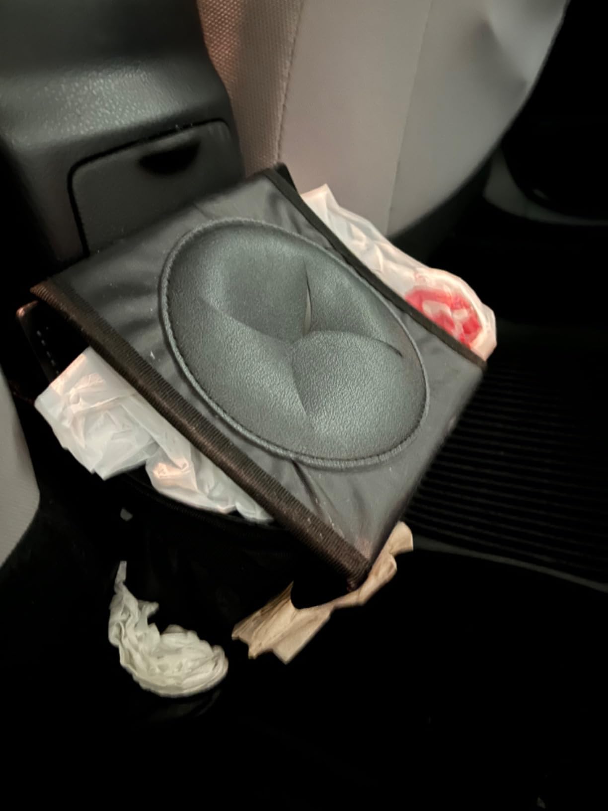 Ryhpez Car Trash Can with Lid, Hanging Trash Bin Car Garbage Can, Leakproof customer photo 2