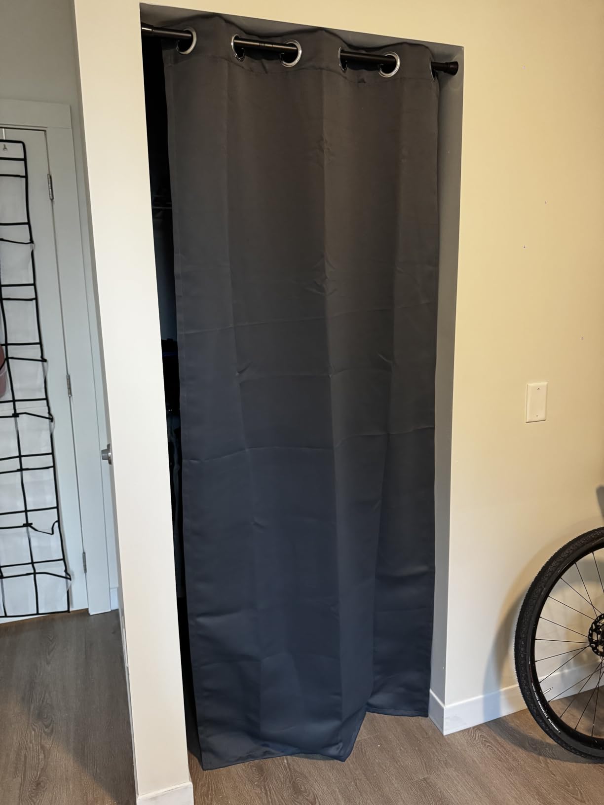 BGment Sliding Door Curtain 84 Inches Long - Blackout Thermal Insulated Grommet Room Divider for Patio Glass Door, Navy Blue, 100 Inch Extra Wide customer photo 1