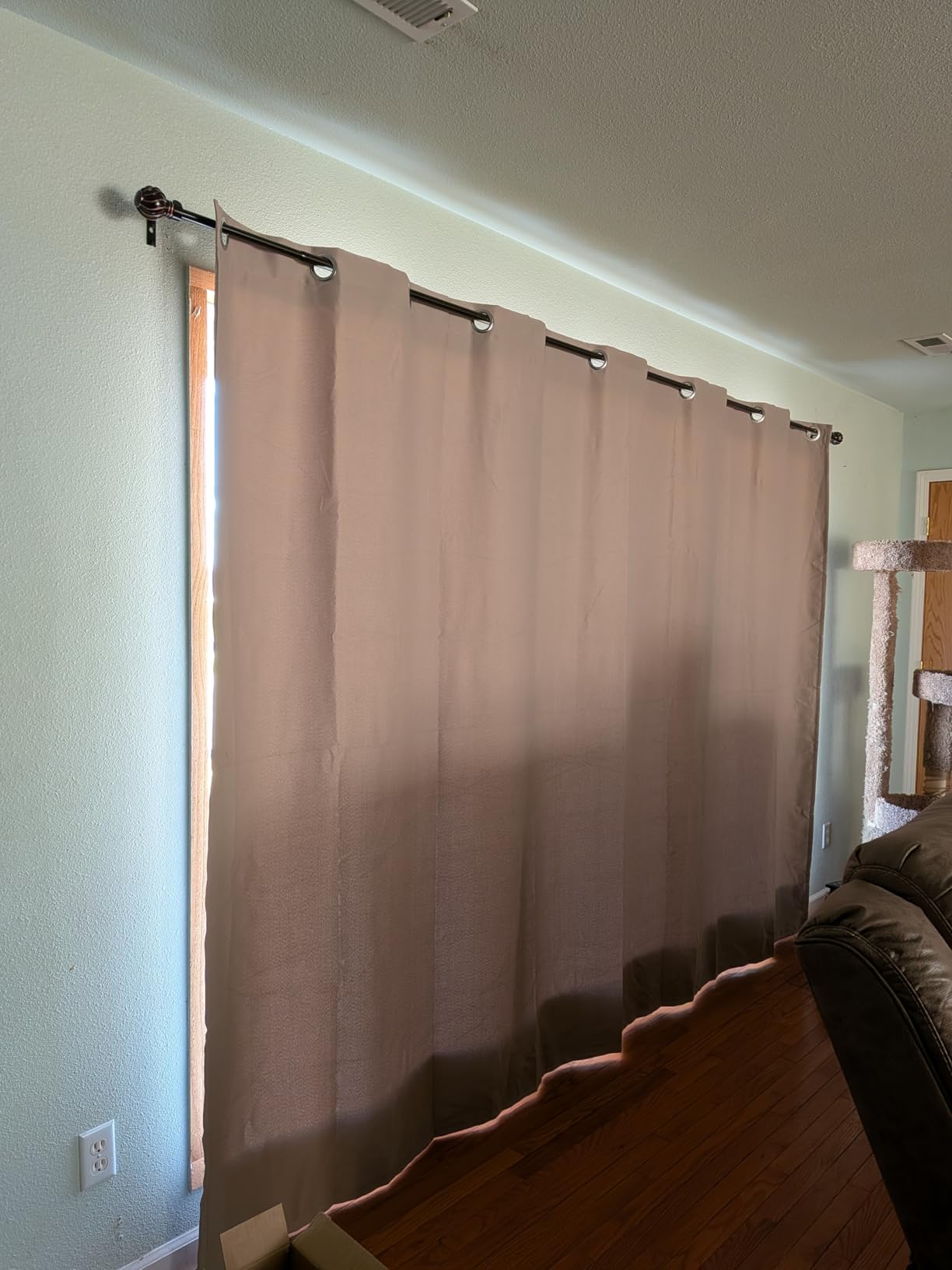 BGment Sliding Door Curtain 84 Inches Long - Blackout Thermal Insulated Grommet Room Divider for Patio Glass Door, Navy Blue, 100 Inch Extra Wide customer photo 2