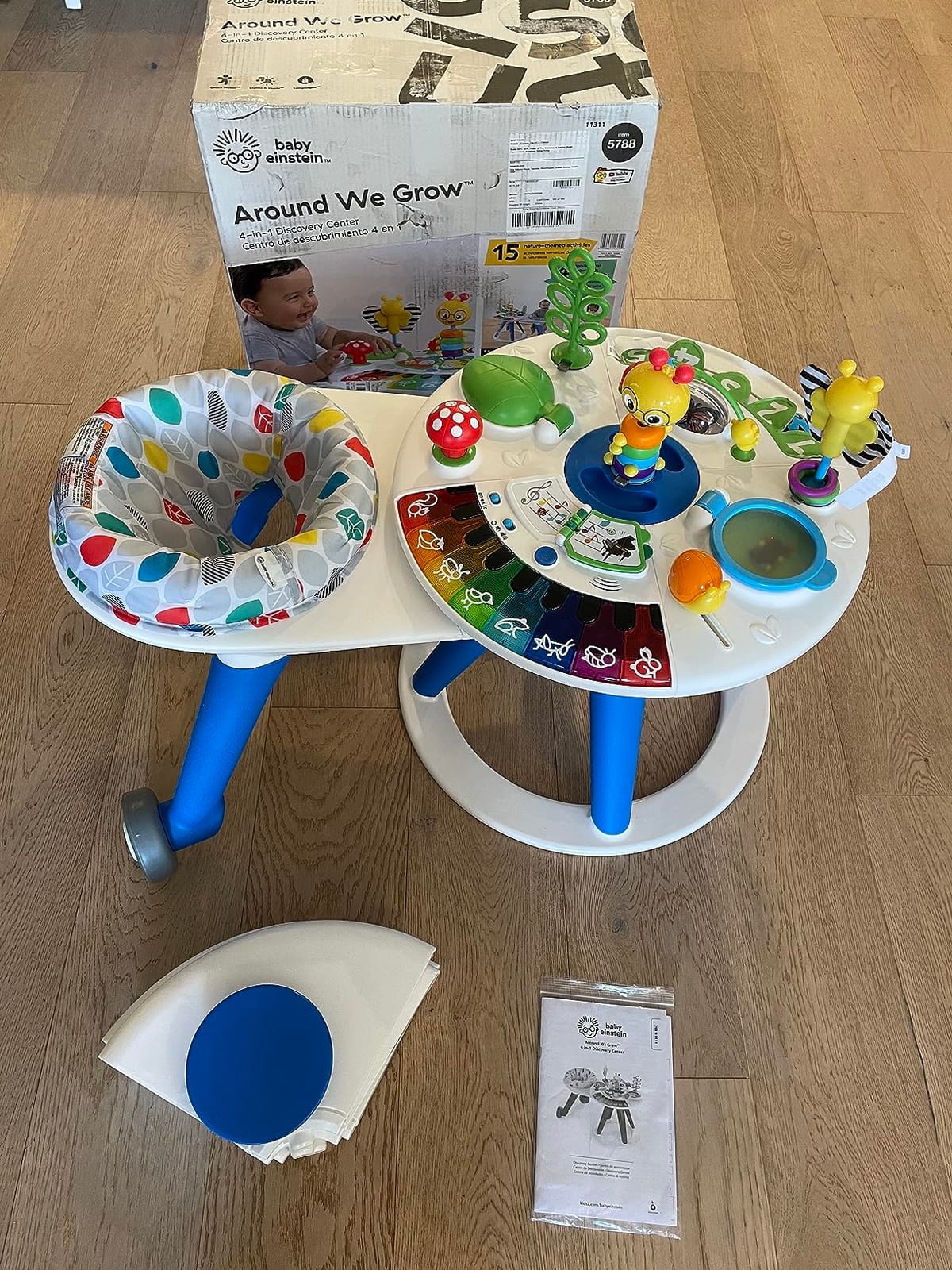 Baby Einstein 4-in-1 Activity Center & Walker with Piano, Age 6M+ | 4 ways to grow: walker, discovery table, art table & floor play-entertains babies 6-36 months with 15+ activities customer photo 2