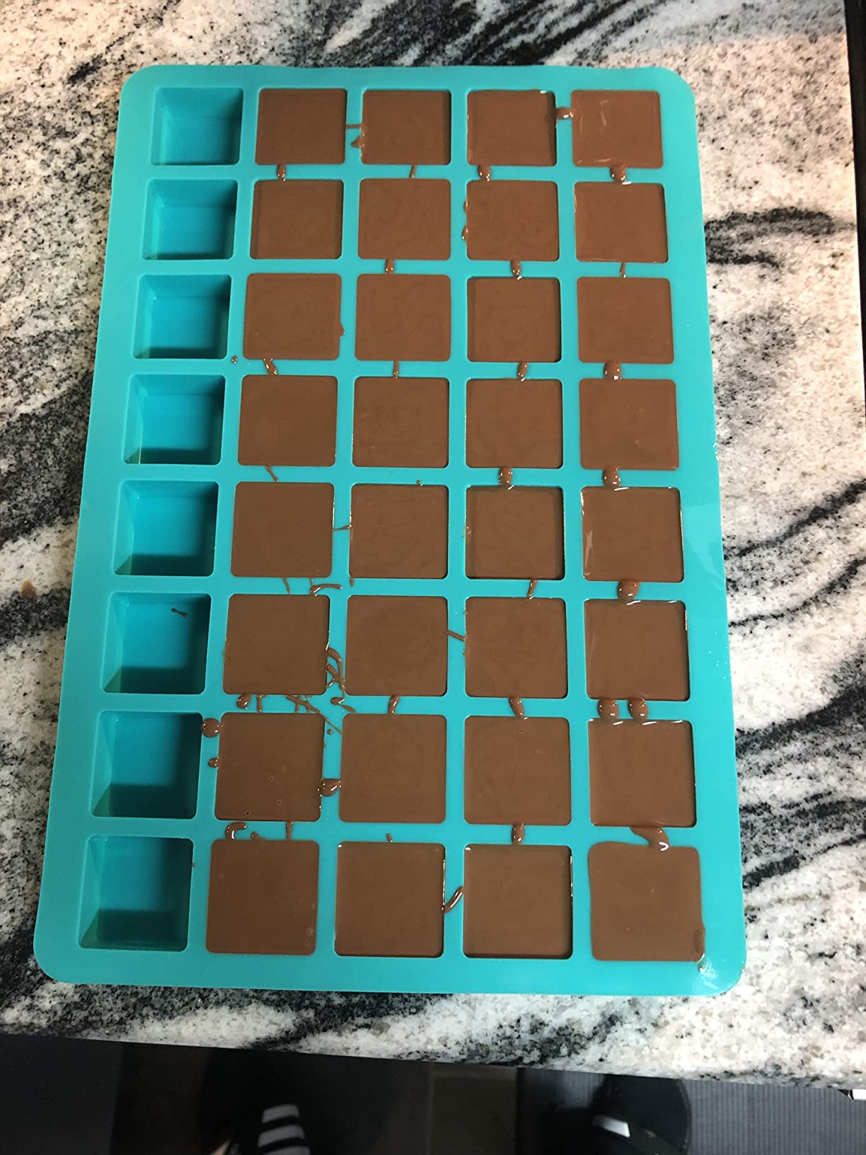 Mity rain 2 Pack 40-Cavity Square Caramel Candy Silicone Molds | Chocolate Truffles Mold, Whiskey Ice Cube Tray, Grid Fondant Mould, Hard Candy Mold Pralines Gummy Jelly Mold customer photo 1