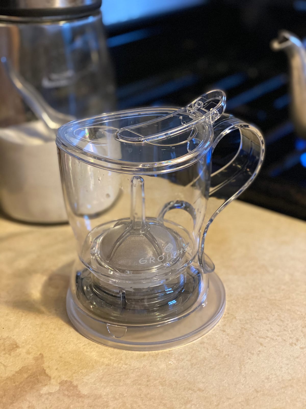 GROSCHE Aberdeen Smart Tea Maker BPA-Free Tea Infuser Black 17.7 oz (525ml) | Drip-Free Bottom Dispenser, Coaster, Easy Brewing, Simple Cleanup, Tritan Build, Loose-Leaf Steeping, Stylish Design customer photo 1