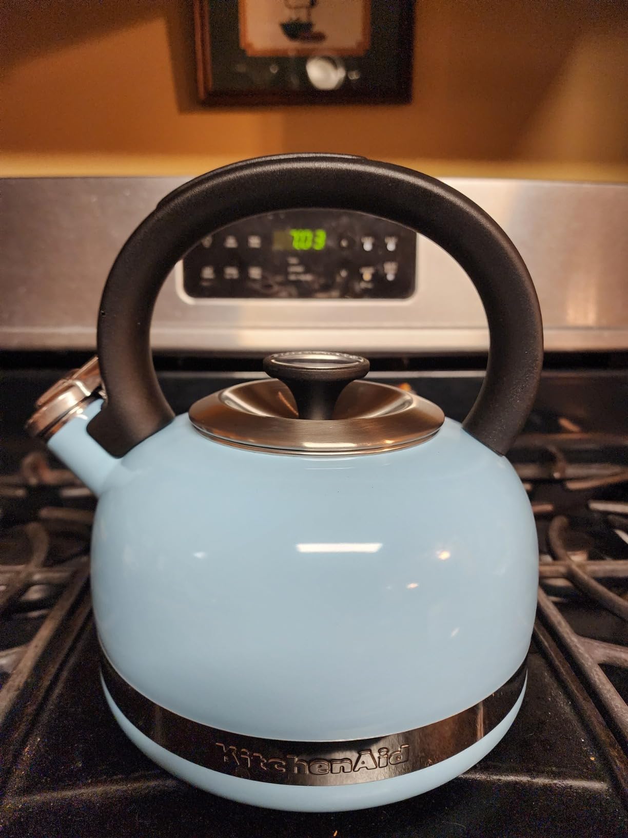 KitchenAid KTEN20DBEU 2.0-Quart Full Handle and Trim Band Stovetop Kettle, 2 Qt, Cameo Blue customer photo 1