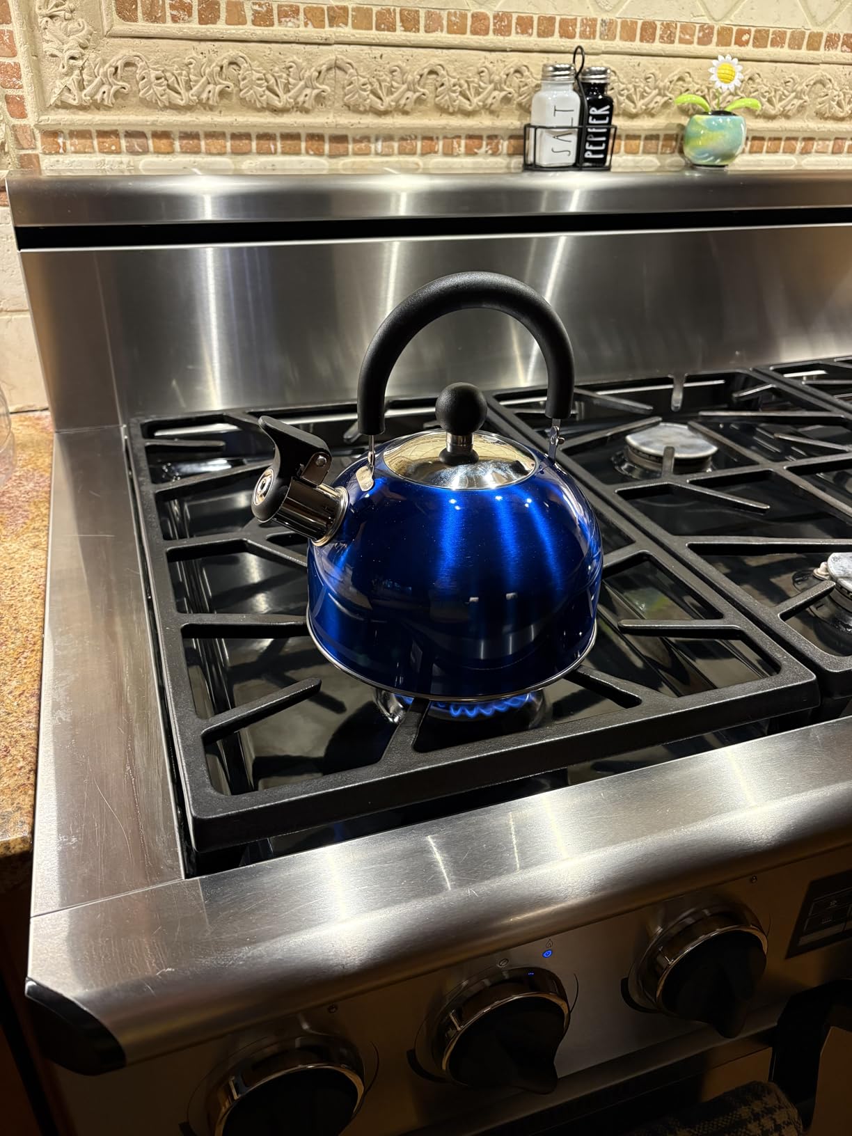 Lily's Home 2 Quart Whistling Tea Kettle, Stainless Steel Stovetop Kettle for Gas & Induction Tops, Classic Whistle Spout, Cool-Touch Handle for Safe Pouring - Perfect for Home, Kitchen, Dorm customer photo 1