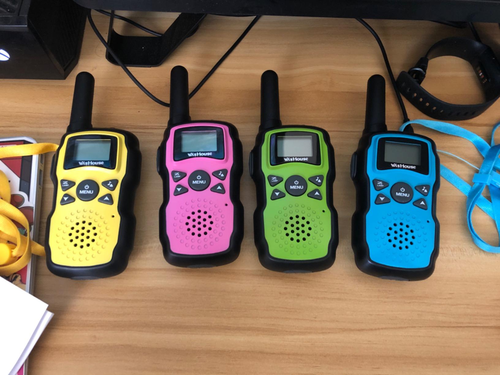 Wishouse Walkie Talkies for Kids 4 Pack, Family Walky Talky Adults Children Radio Long Range, Outdoor Camping Fun Toys Birthday Present Xmas Gifts for 4 5 6 7 8 Year Old Girls Boys No Battery No Charger customer photo 1