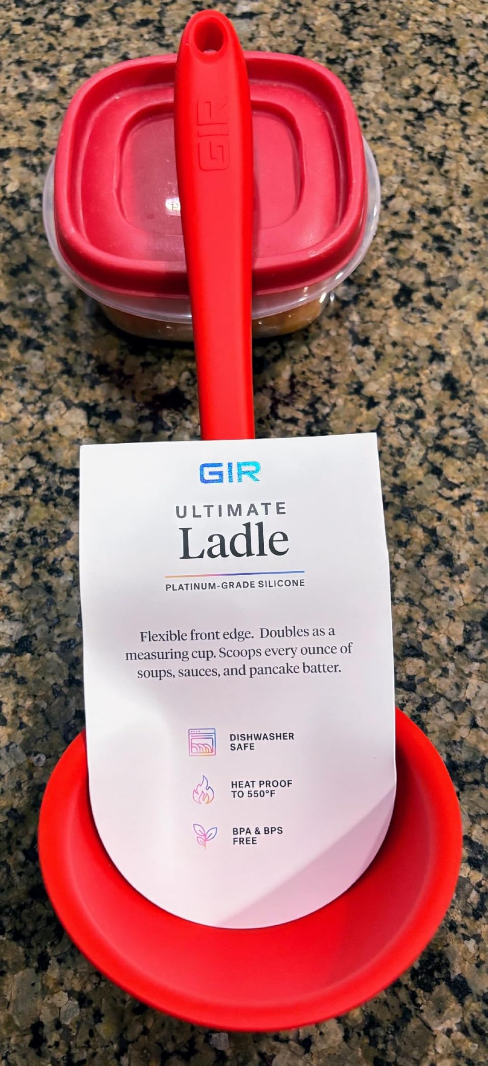 GIR: Get It Right Silicone Ladle Spoon - High Heat Resistant, 13IN, Slate customer photo 1