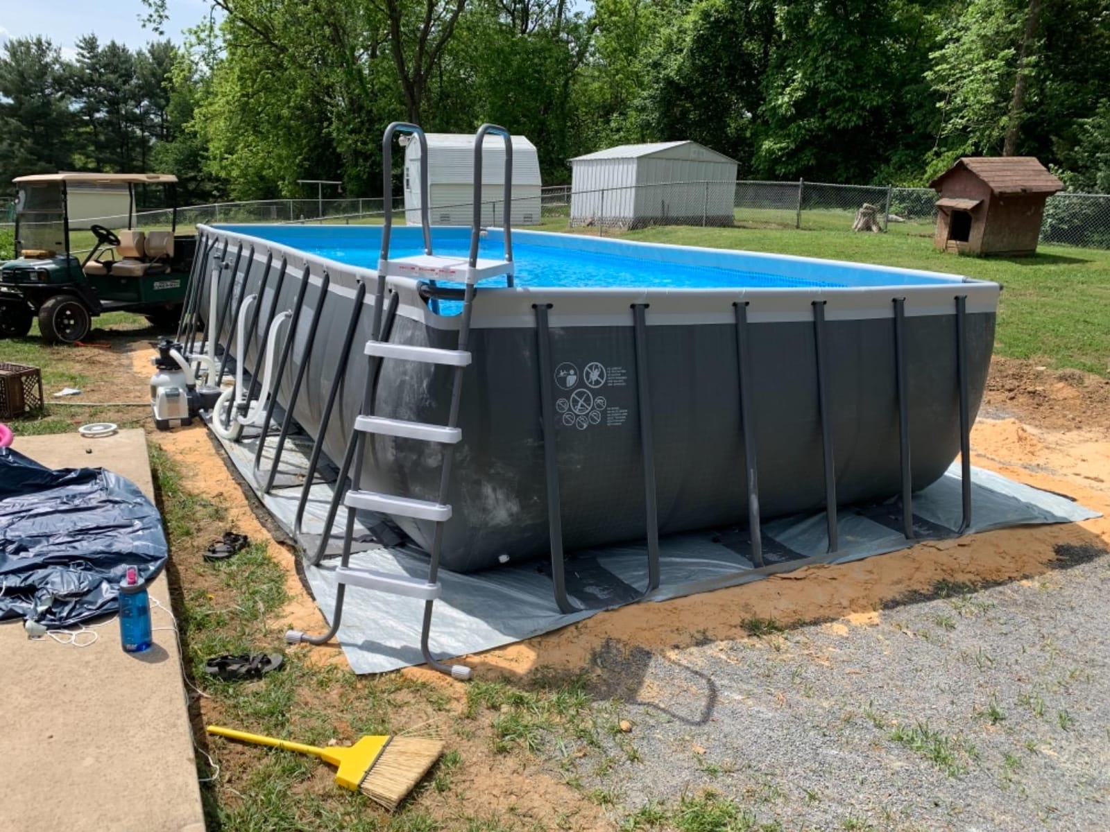 INTEX Ultra XTR 32ft x 16ft x 52in Above Ground Swimming Pool Set w/Pump | 26373EH - 2800 GPH Sand Filter Pump, Ladder, Pool Cover & Ground Cloth Included - Strong Galvanized Steel Frame customer photo 1
