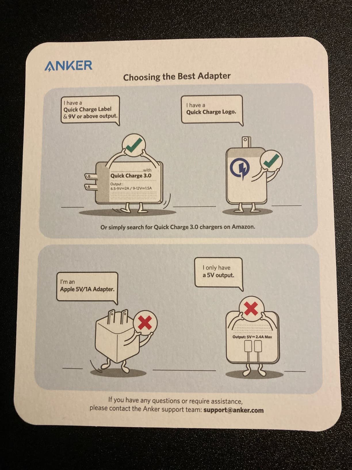 Anker 313 Qi-Certified 10W Fast Wireless Charger Pad | Portable Wireless Charging Pad for Samsung, iPhone, and AirPods (AC Adapter Not Included, Not MagSafe-Compatible) customer photo 1