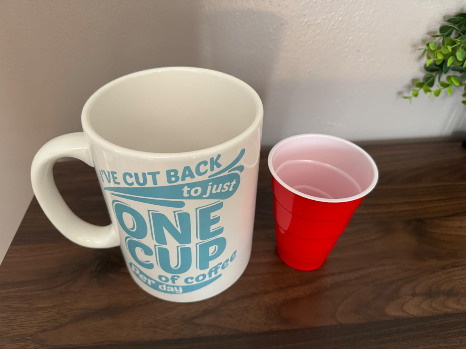BigMouth Inc. Coffee Mug - 'I've Cut Back to Just One Cup of Coffee per Day', Giant-Sized Novelty Coffee Mug, 64 oz customer photo 1