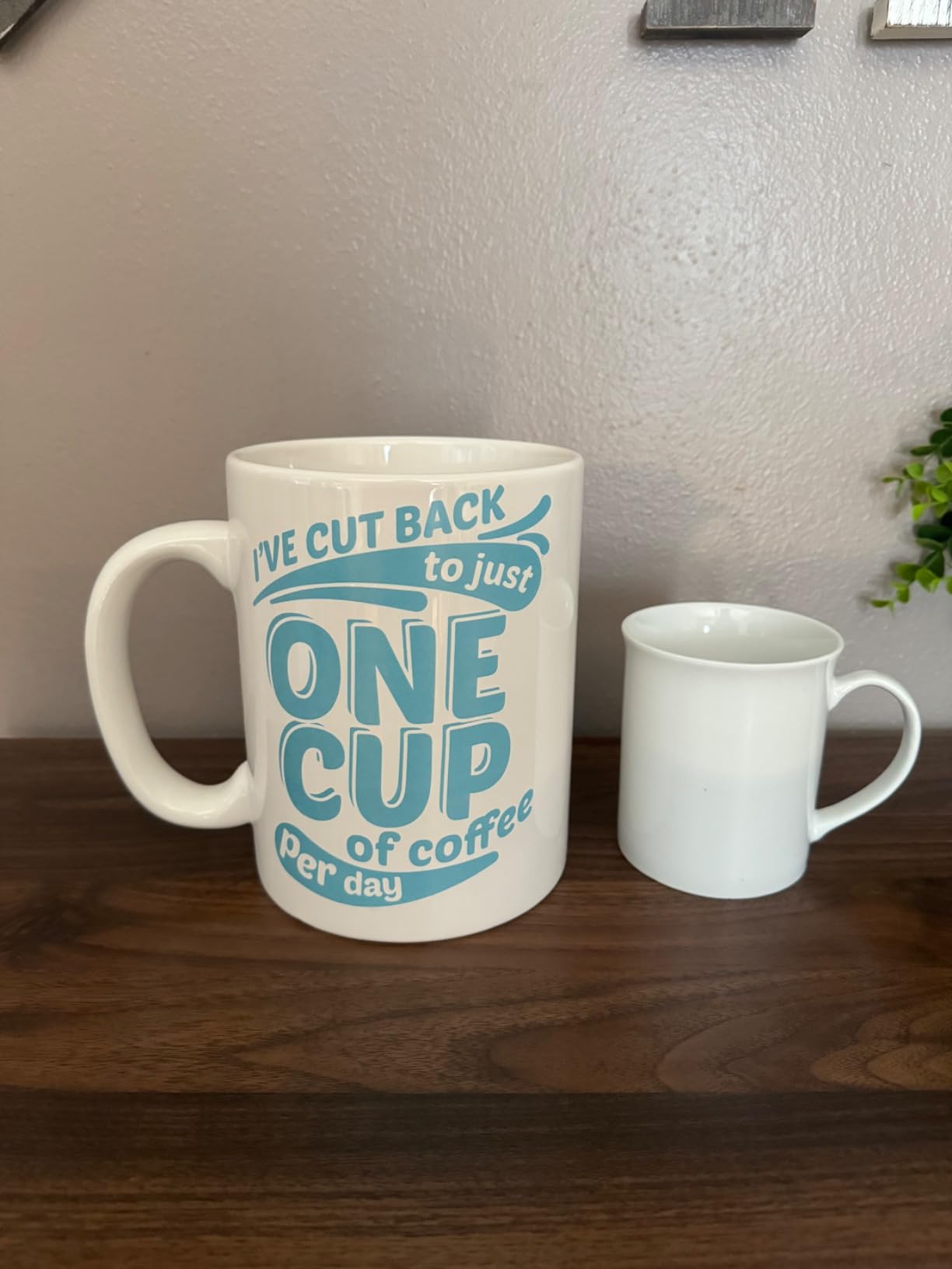 BigMouth Inc. Coffee Mug - 'I've Cut Back to Just One Cup of Coffee per Day', Giant-Sized Novelty Coffee Mug, 64 oz customer photo 2