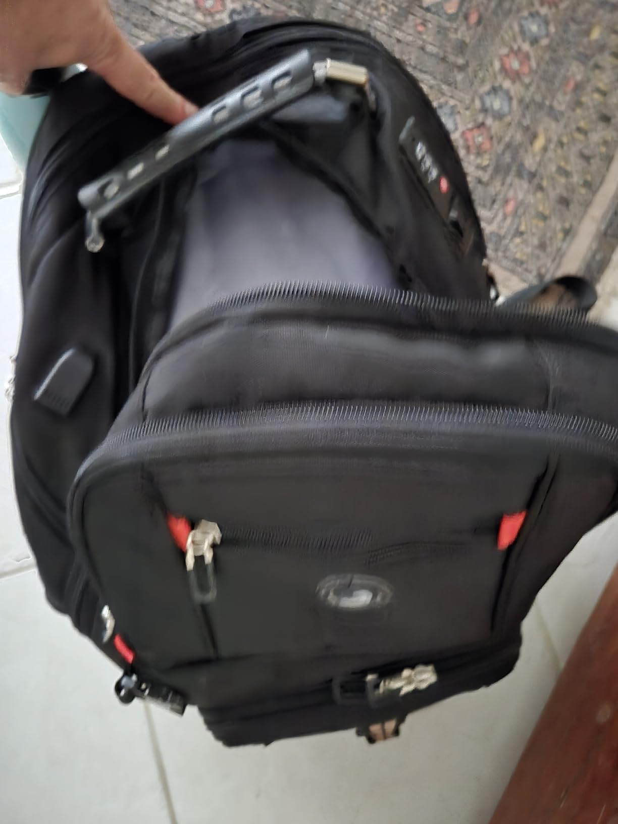 SHRRADOO Extra Large Travel Laptop Backpack for Men, Work College Backpacks | Fit 17 Inch Laptops, with Combination Lock, Carry On Flight Approved customer photo 2