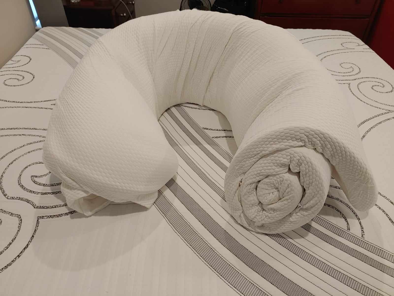 Tempur-Pedic TEMPUR-Adapt + Cooling 3-Inch Full Mattress Topper Medium Luxury Premium Foam, Washable Cover, Medium Cooling Topper,white customer photo 1