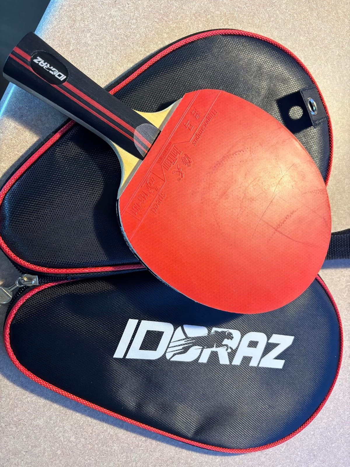 Professional Ping Pong Paddle with ITTF Rubber and Carrying Case | Table Tennis Racket with Speed 99, Spin 93, Control 90 customer photo 2